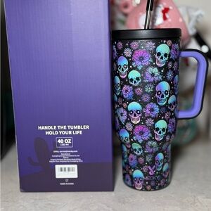 Meoky 40oz Purple Skull Tumbler